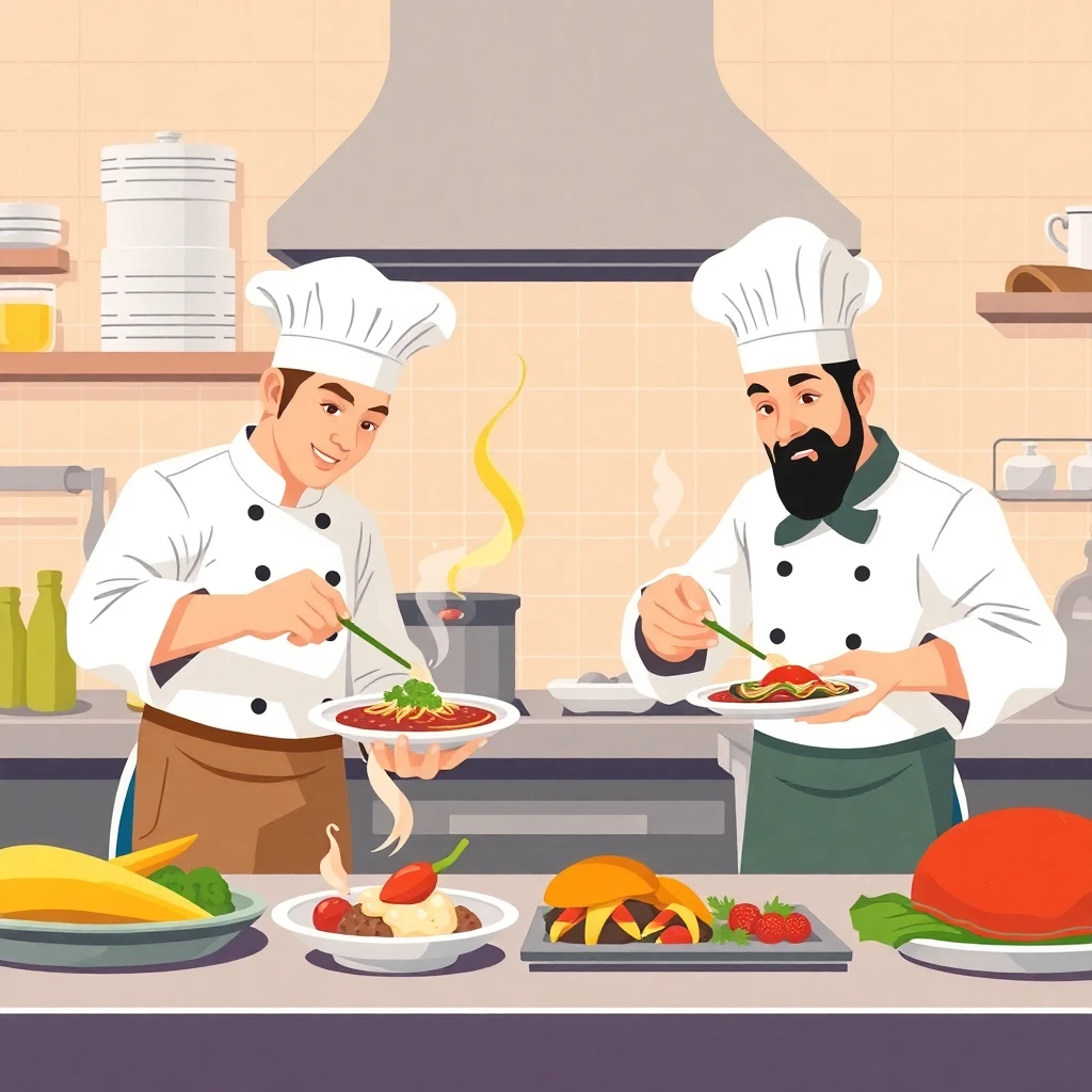 Comparación de estilos culinarios