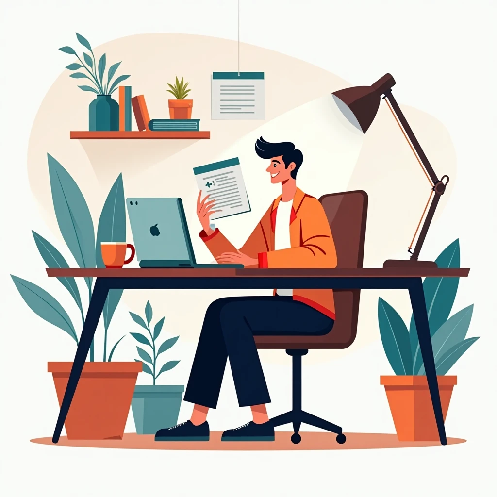 Professional reviewing job offers
