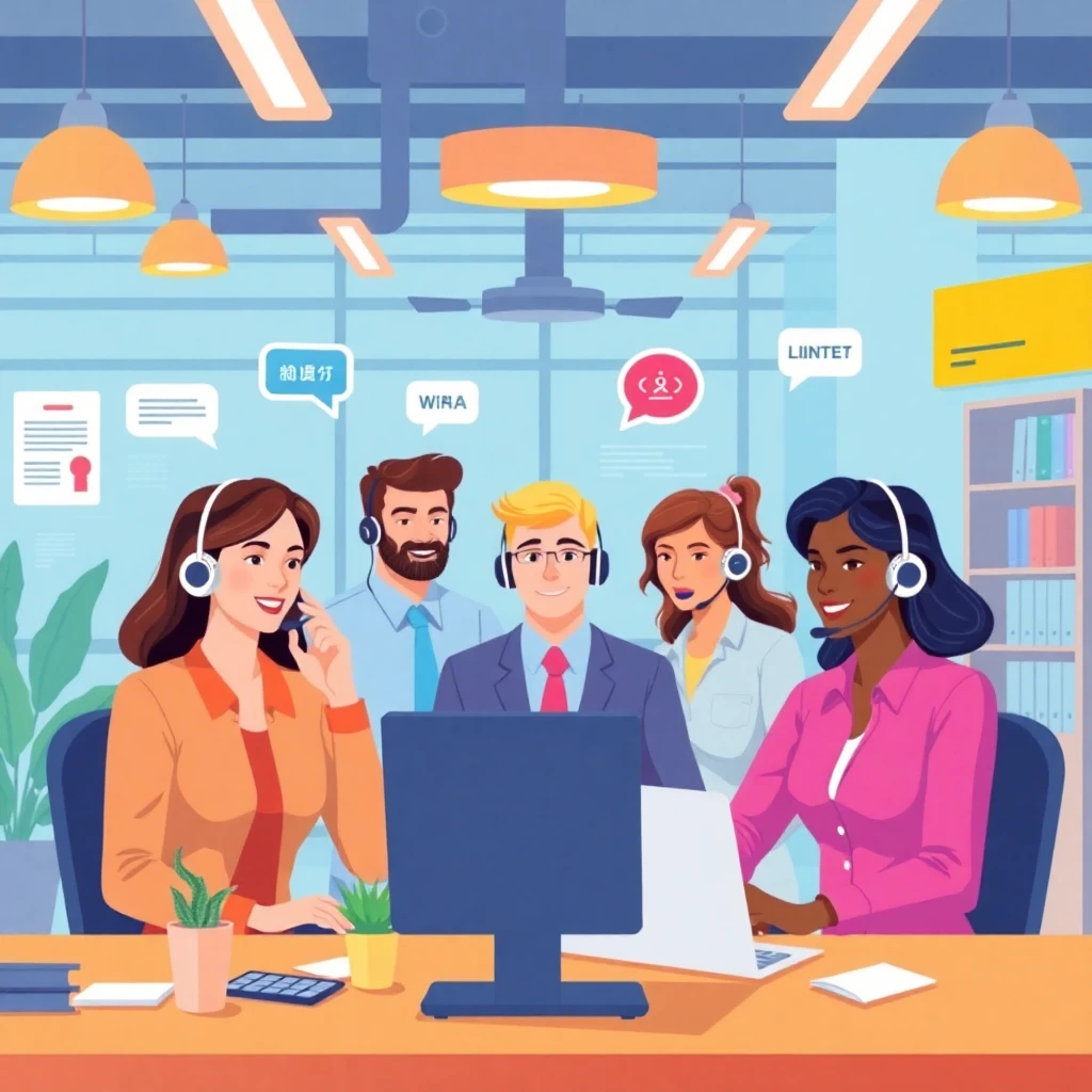 Multilingual customer service team