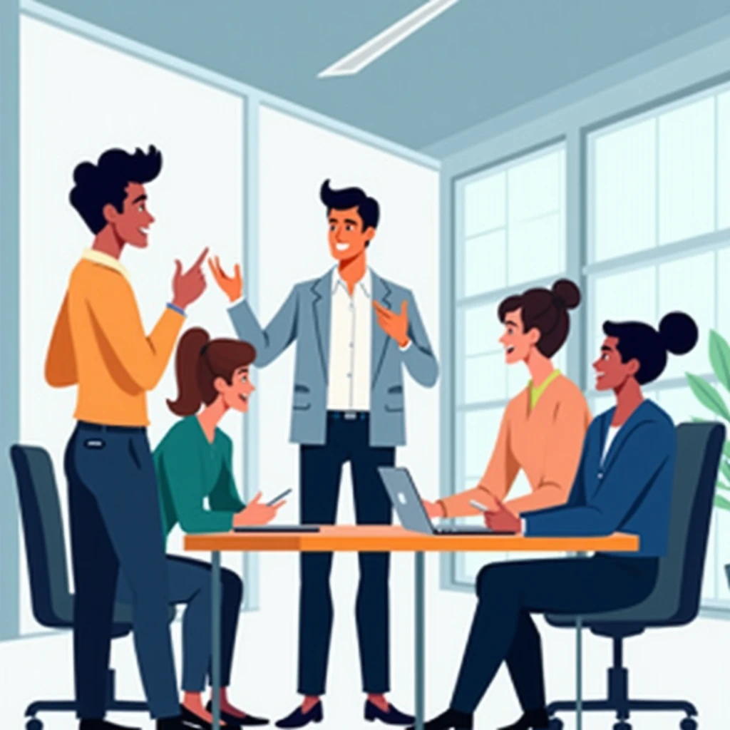 Leading a team meeting