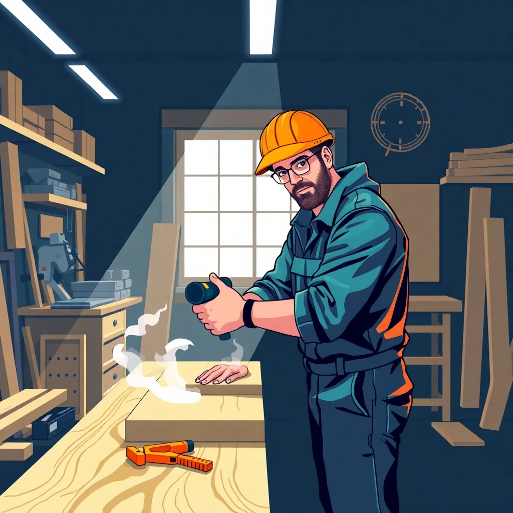 Carpenter at work