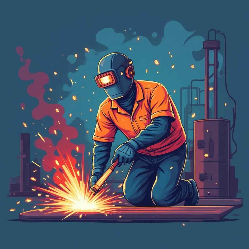 Welding in action