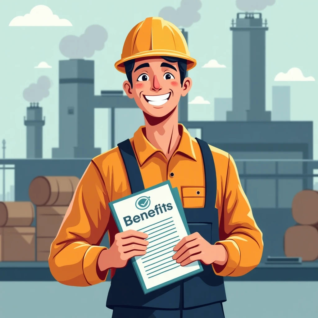 Manufacturing job with benefits