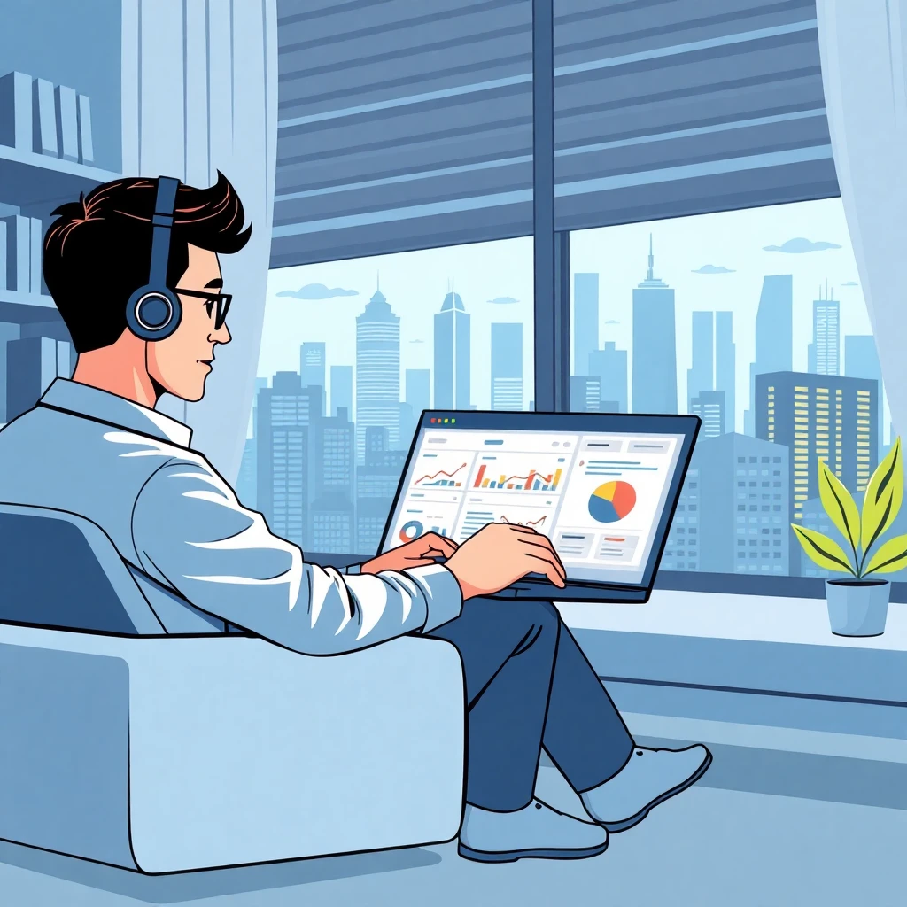 Freelancer working from home