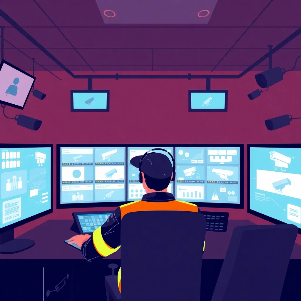 Security officer at work