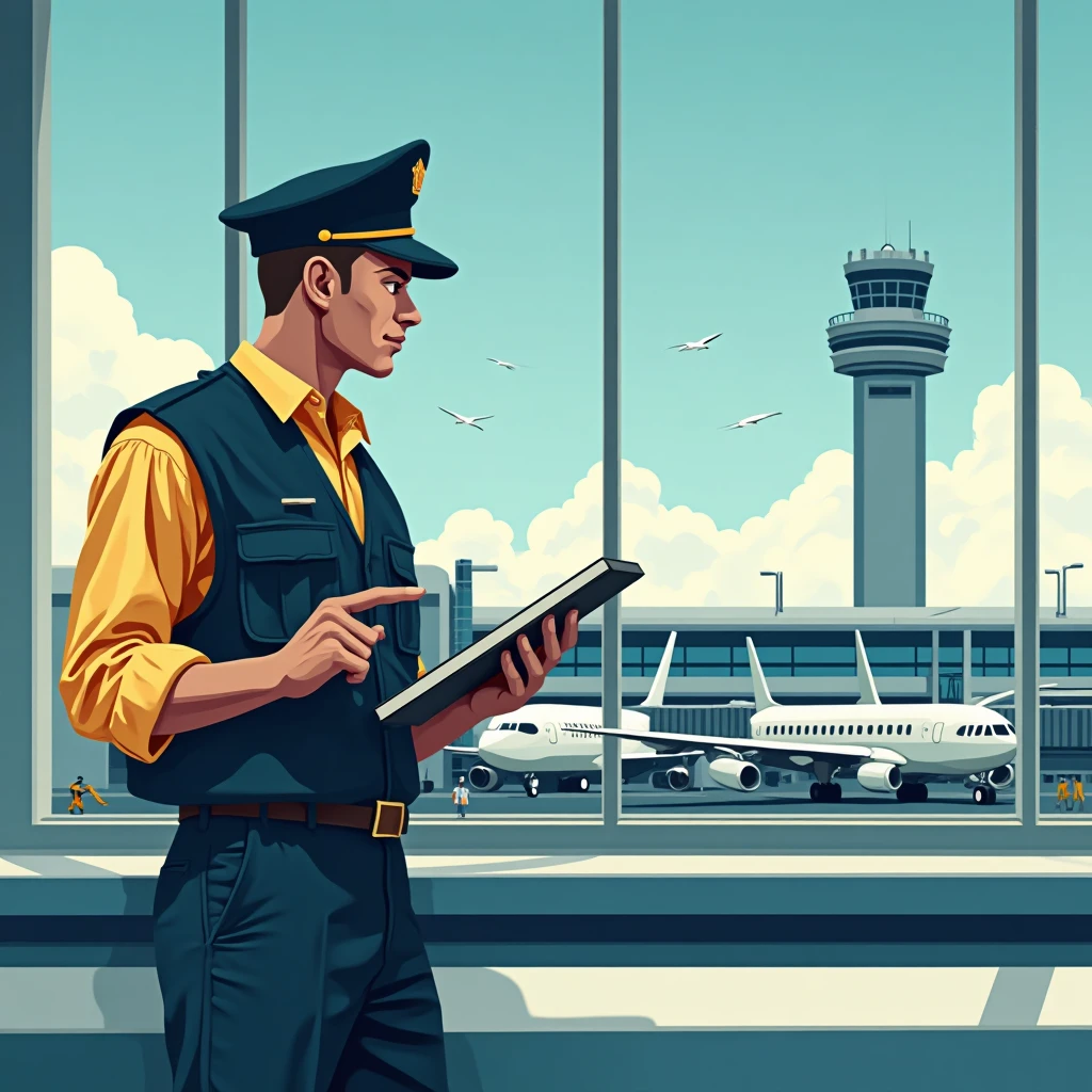 Security guard at work