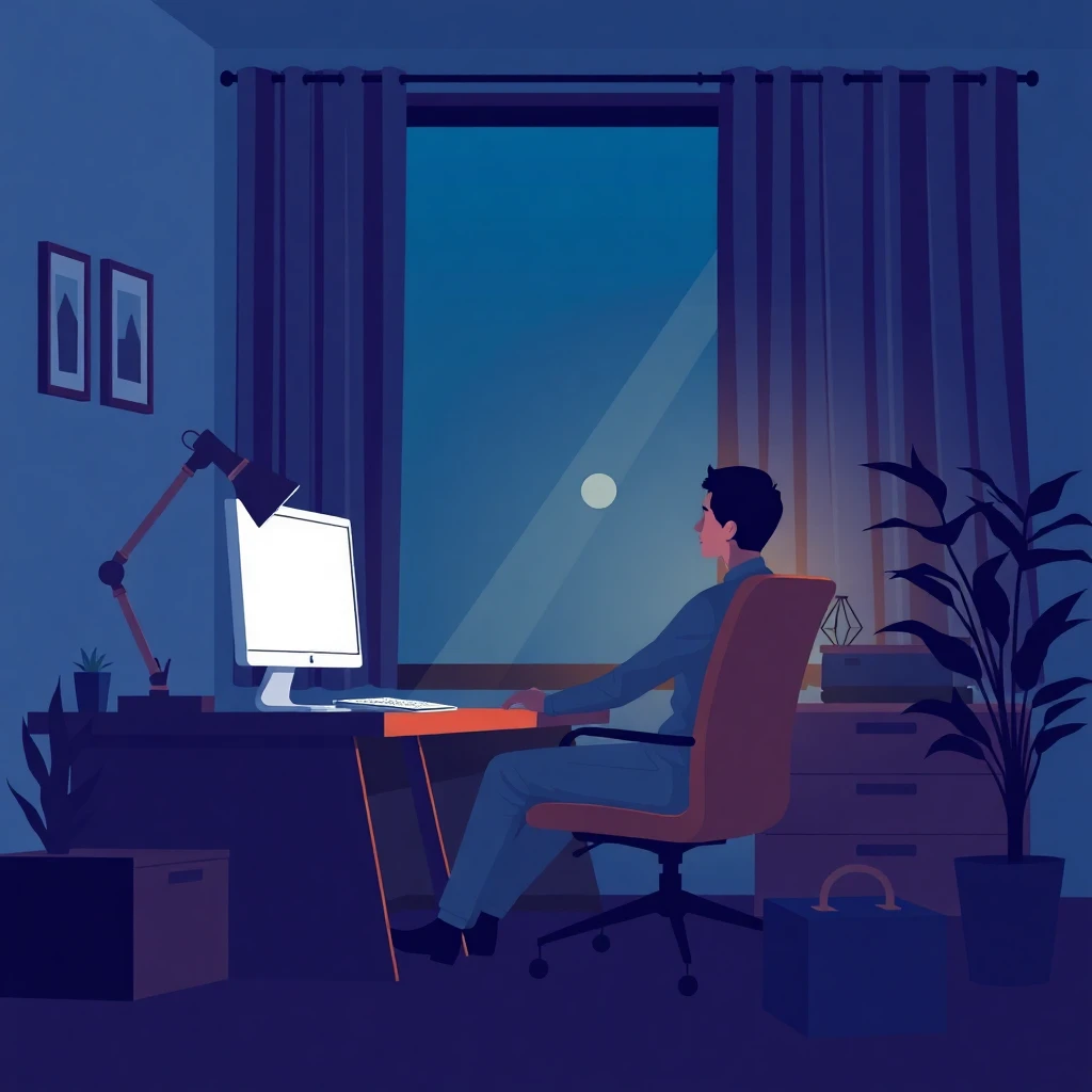 Evening work setting