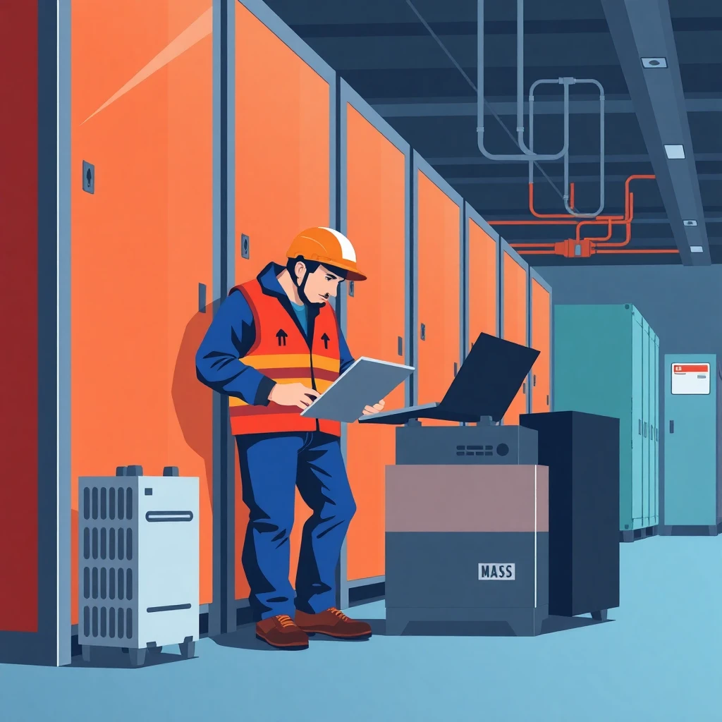 Encargado de almacén revisando logística