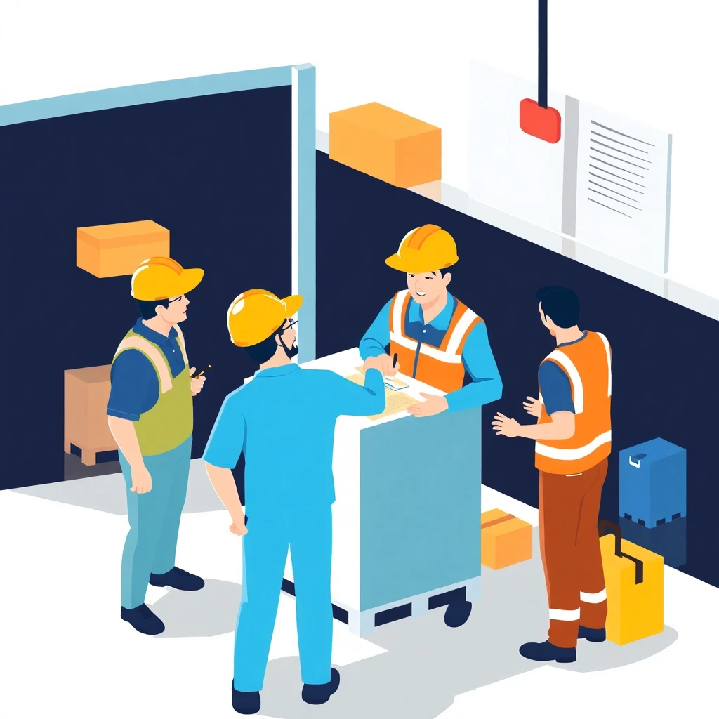 Trabajo en equipo en almacén