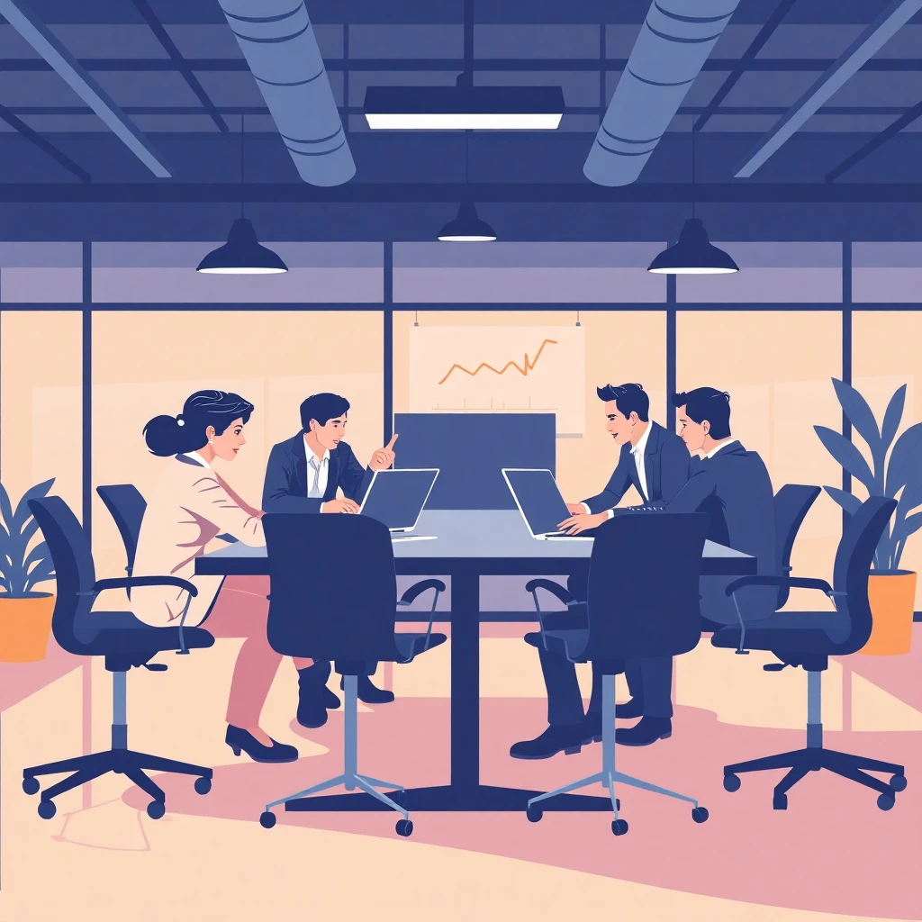 Reunión de equipo financiero