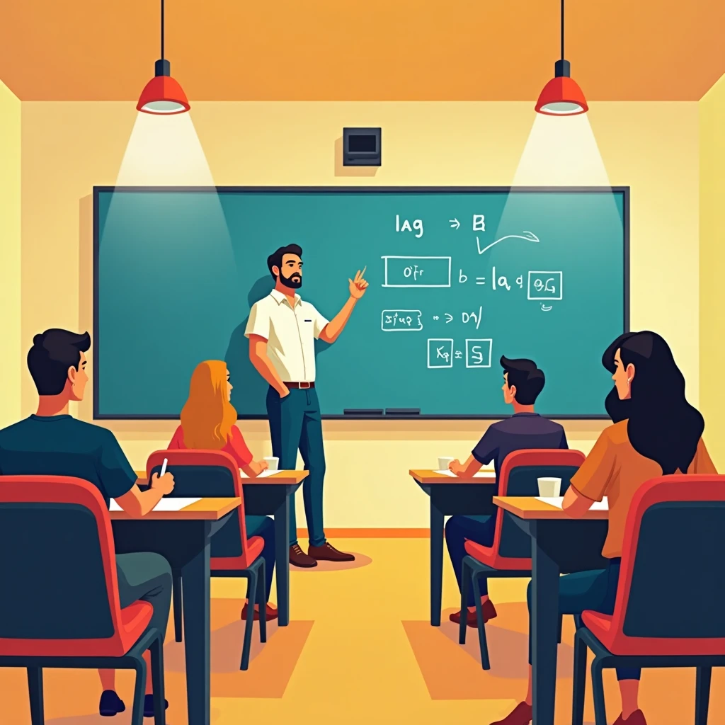 Profesor de álgebra en acción