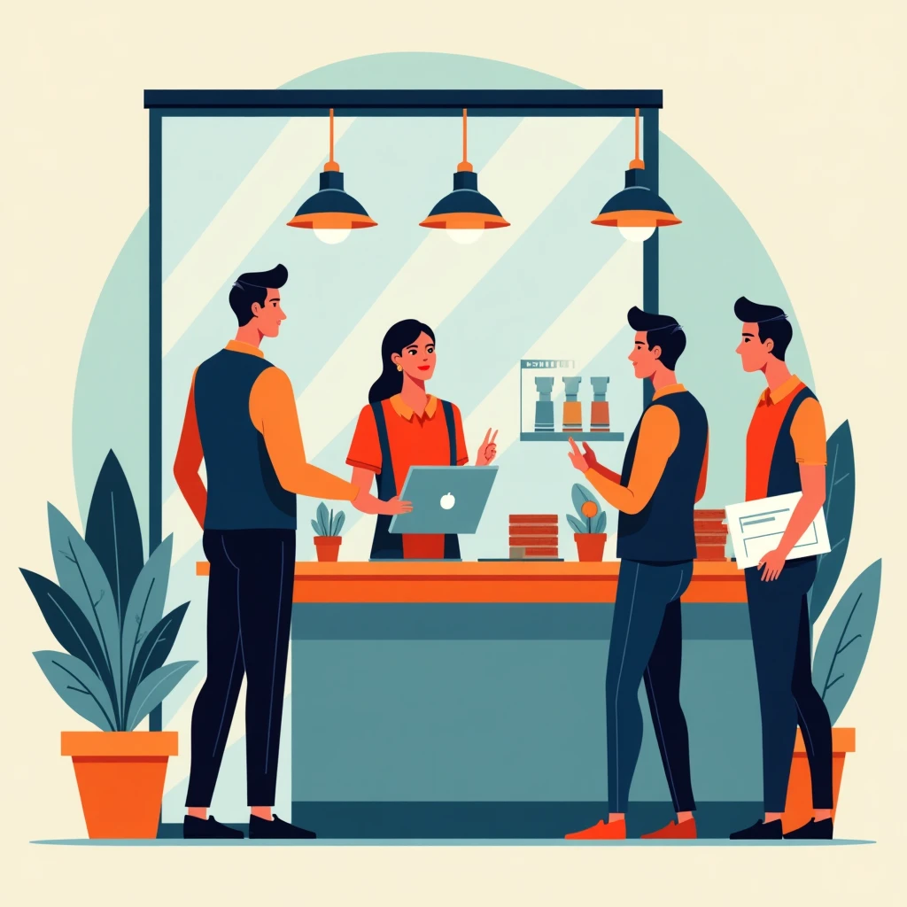 Gerente supervisando en una tienda