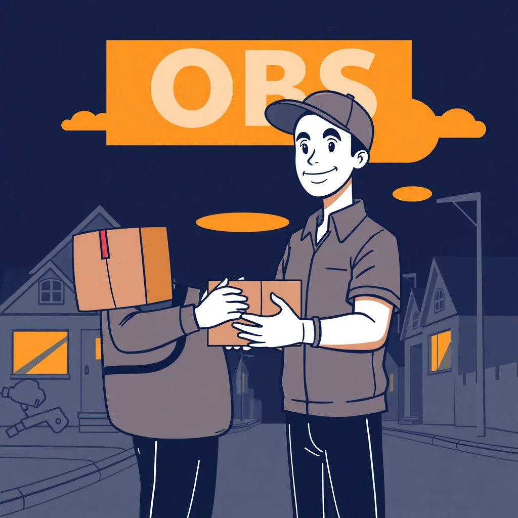 Driver delivering package