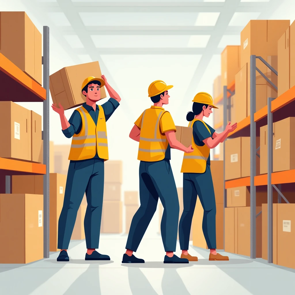 Warehouse teamwork