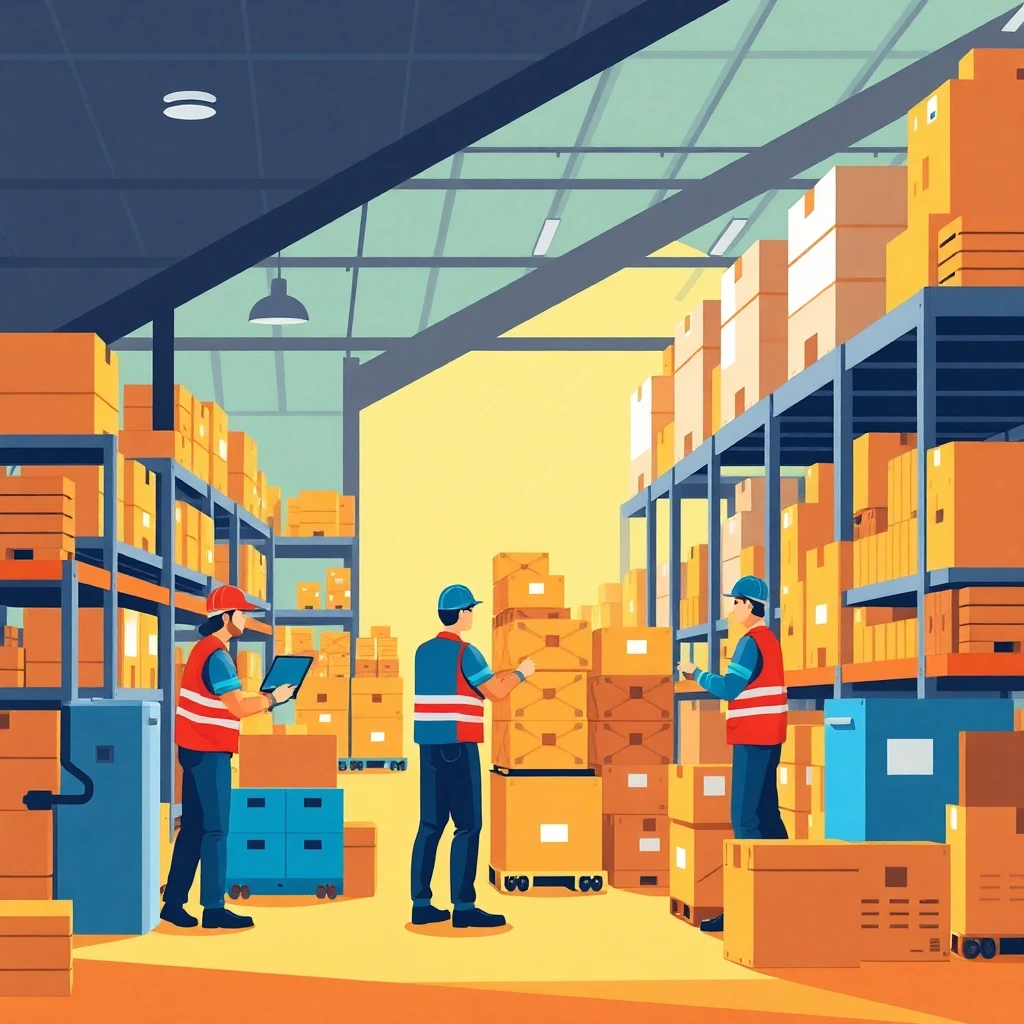 Warehouse operation in action