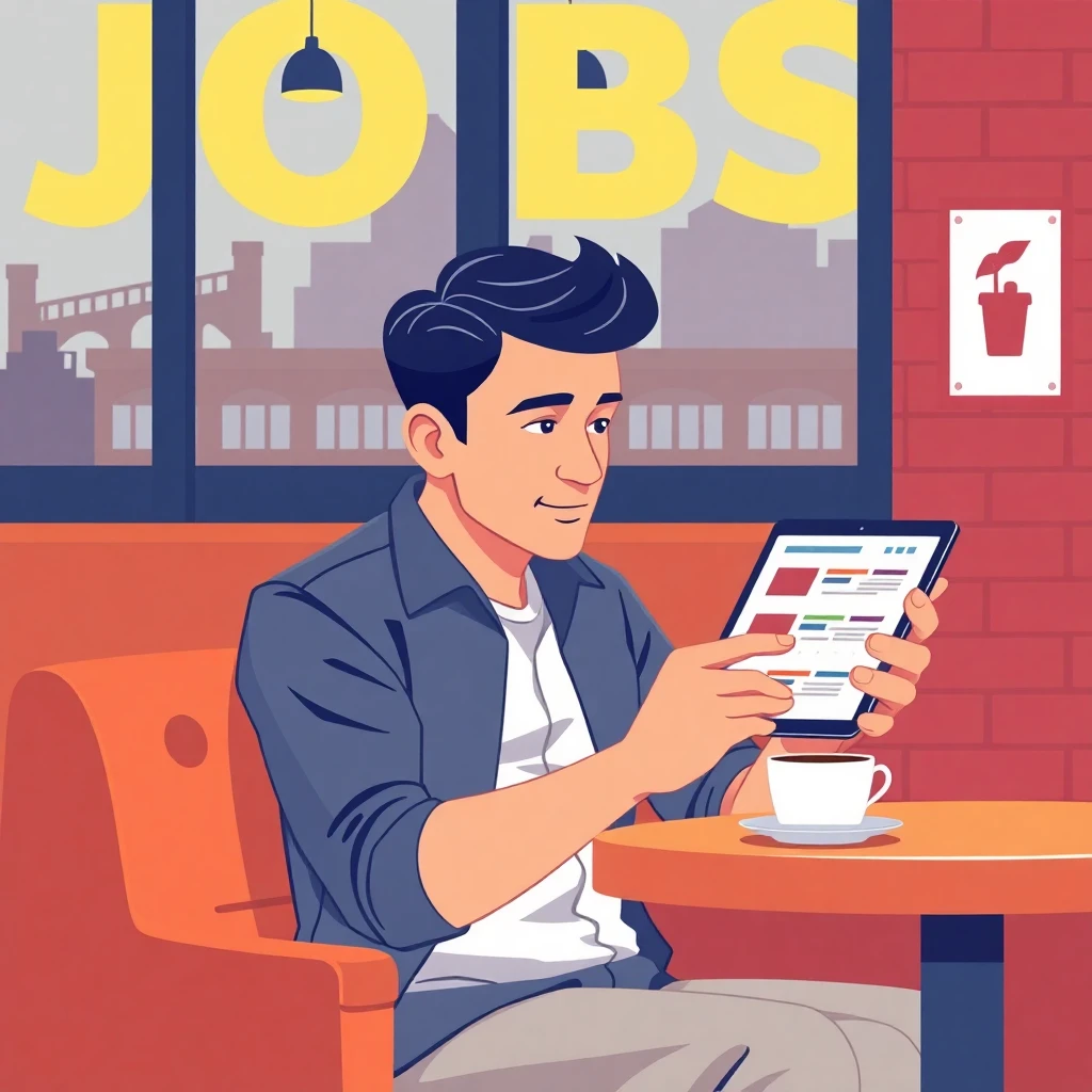 Reviewing job options over coffee