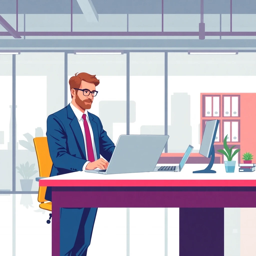 Personalleiter überprüft Bewerbungen