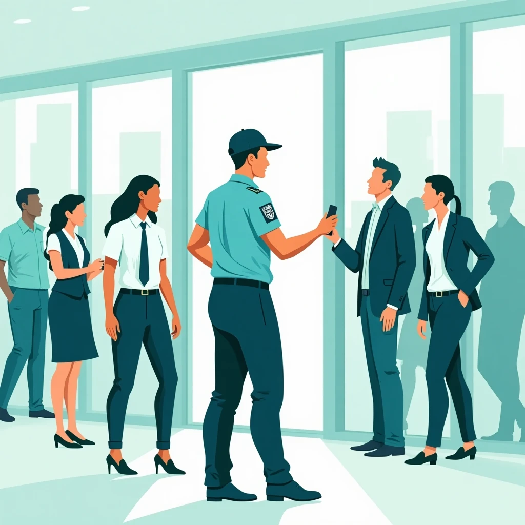 Security guard at a city event