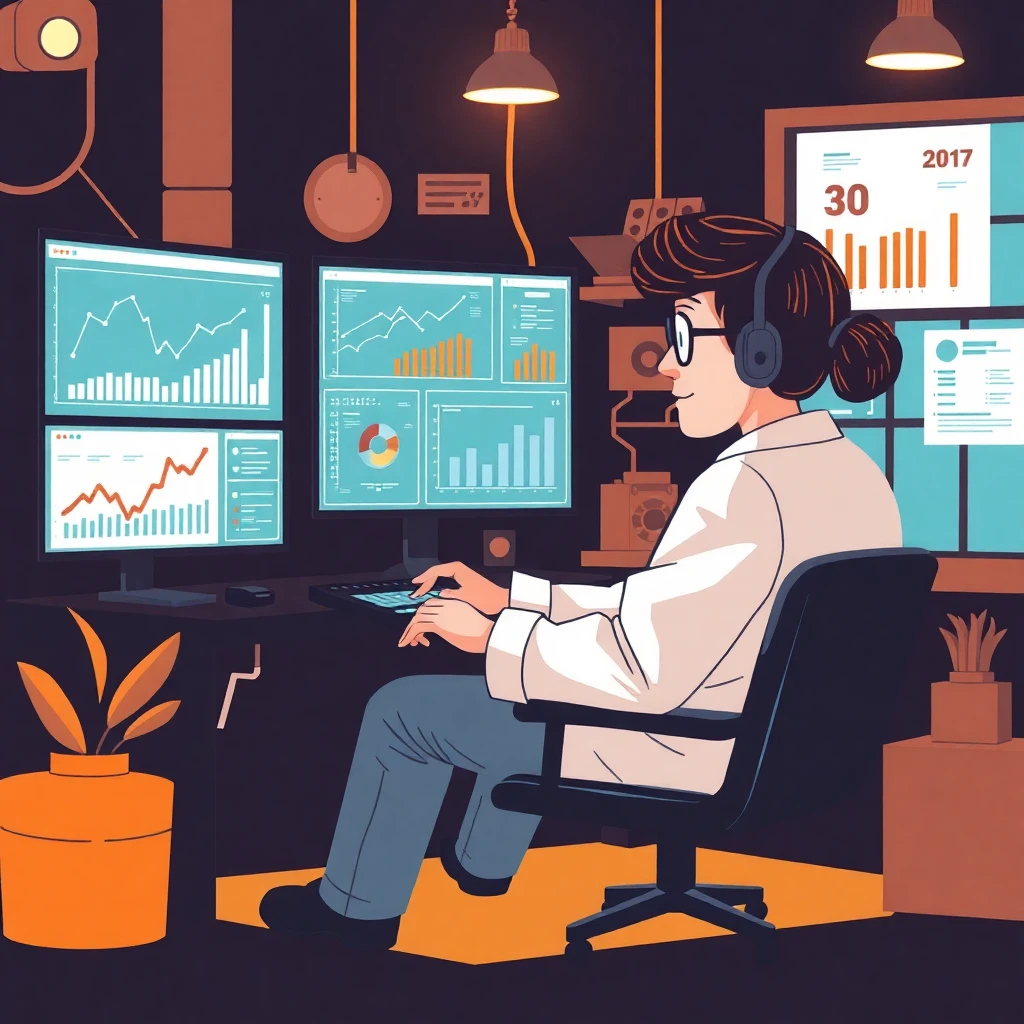 Freelancer analyzing data